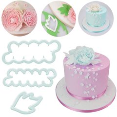 Cake Gumpaster Easiest Rose Cutter 3Pcs
