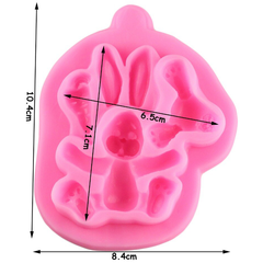 3D Silicone Baby Rabbit Fondant Mould