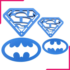 Batman & Superman Cookie & Fondant Cutter 4pcs