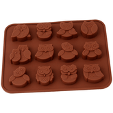12 Owl Shape Silicone Chocolate Mold