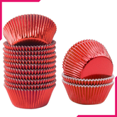 Aluminum Foil Cupcake Liner Red 100Pcs