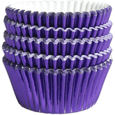 Aluminum Foil Cupcake Liner Purple 100Pcs