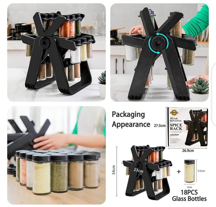 18 Jar Rotating Spice Organiser
