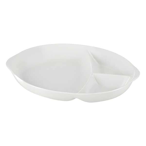 Brilliant Tri-Part Serving Plate Stylish Dinner Plate 11.25
