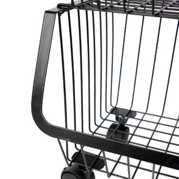 3 Tier Metal Wire Rack Trolley