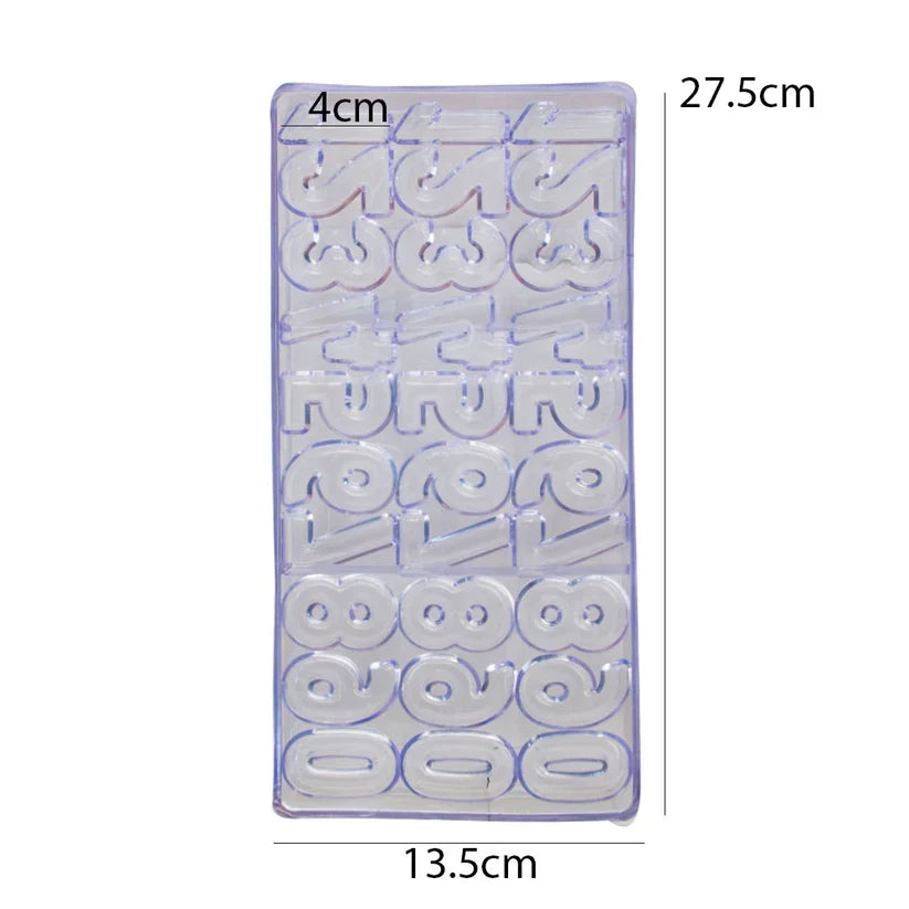 Acrylic Numbers Chocolate & Candy Mold