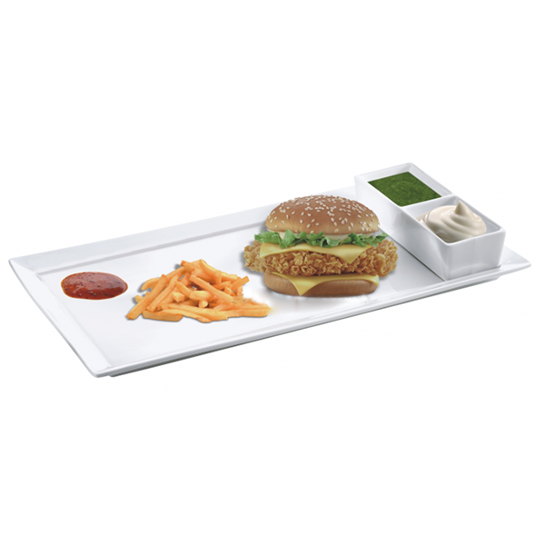 Brilliant 16"rect plate+6.25  6c