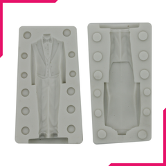 3D Man Suit Evening Dress Silicone Mold