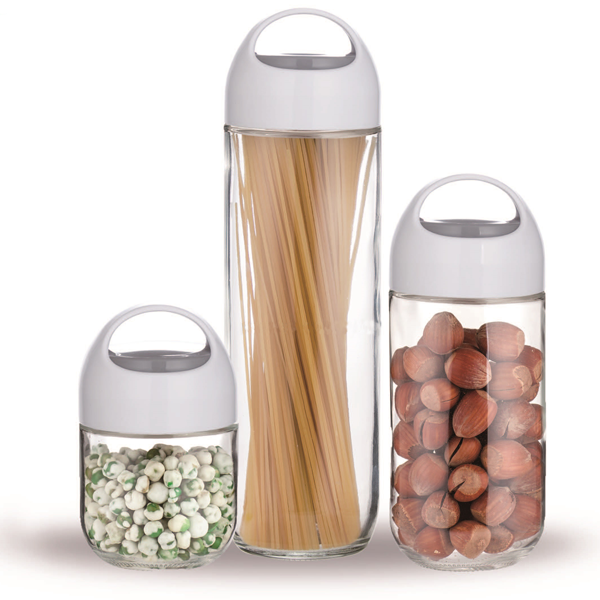 Brilliant Glassware Storage Jar Set 3Pcs