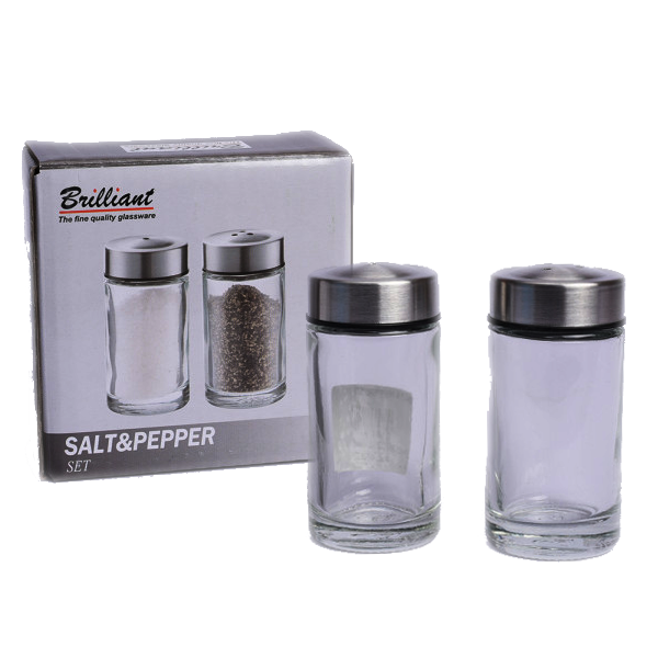 Brilliant Glassware Salt & Pepper Set