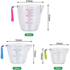 3pcs Plastic Measuring Cup