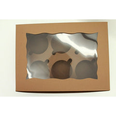 Brown Cupcake Box - 6 Cavity