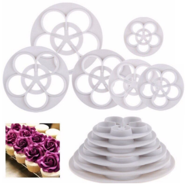 5 Petal Flower Cutter - 6 pcs