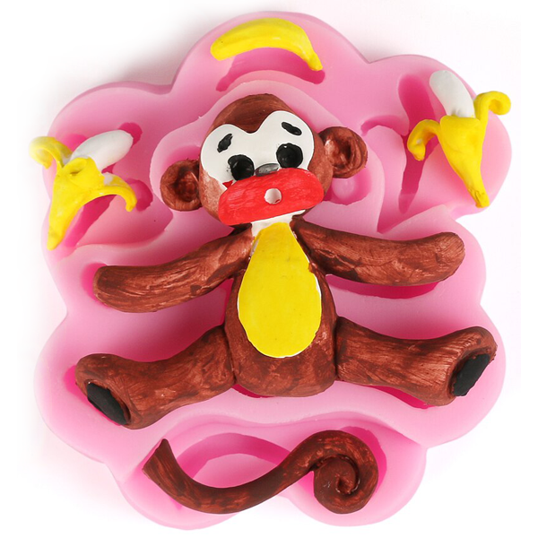 3D Silicone Baby Monkey Fondant Mould