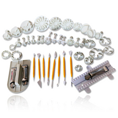46pcs Pastry, Fondant & Cake Tools Set