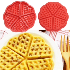 5 Cavity Heart Shaped Waffle Silicone Mould