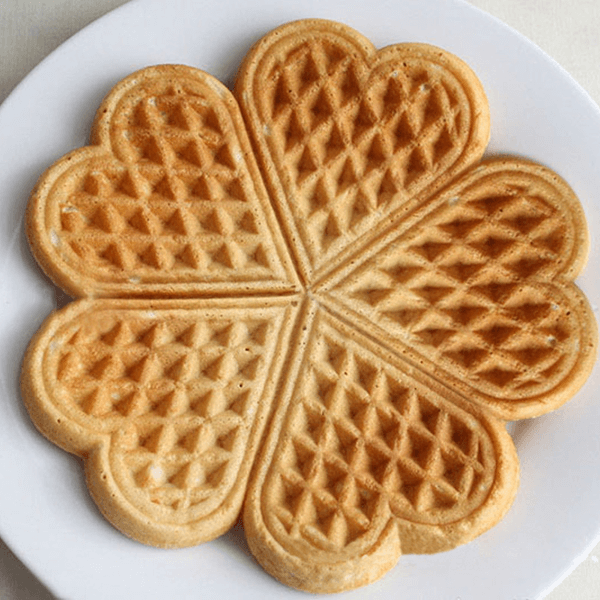 5 Cavity Heart Shaped Waffle Silicone Mould