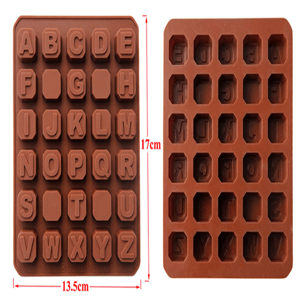 Alphabets Shape Silicone Chocolate Mold