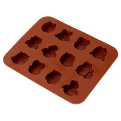 12 Owl Shape Silicone Chocolate Mold