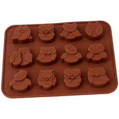 12 Owl Shape Silicone Chocolate Mold
