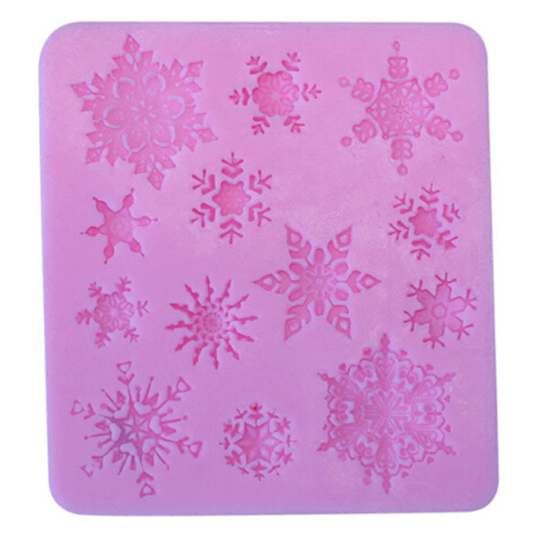 3D Christmas Snowflake Silicone Fondant Mold