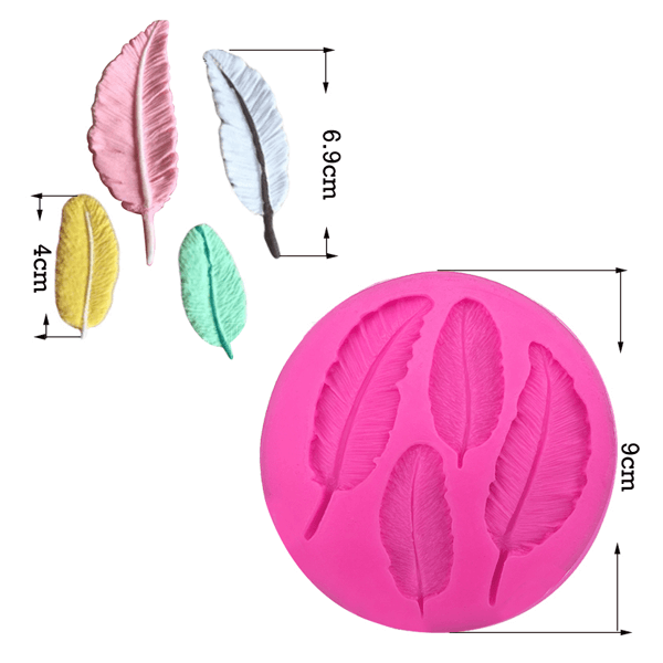 Birds Feathers Silicone Fondant Mold