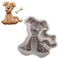 3D Silicone Dog Shape Fondnat Mould