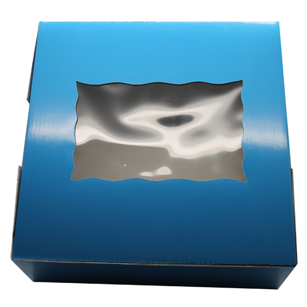 Blue Cake Box 10x10x4 Inches