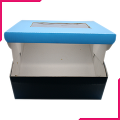 Blue Cake Box 10x10x4 Inches