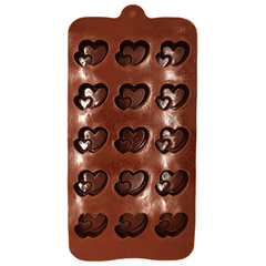 3D Double Heart Silicone Chocolate Mold
