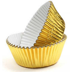 Aluminum Foil Cupcake Liner Golden 40Pcs