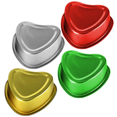 Aluminum Foil Heart Shaped Cupcake Liner Multi Colours 4Pcs