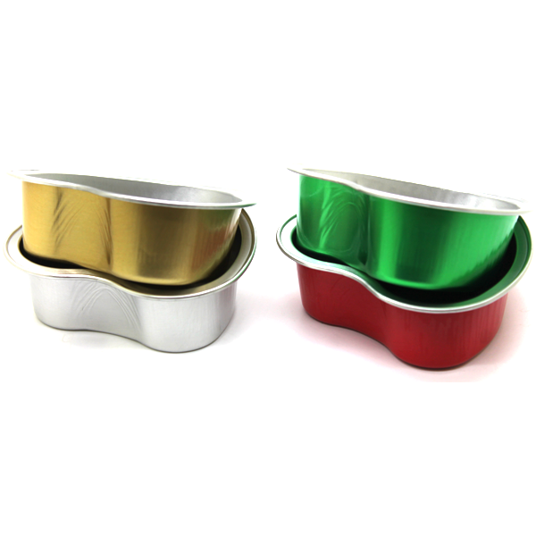 Aluminum Foil Heart Shaped Cupcake Liner Multi Colours 4Pcs