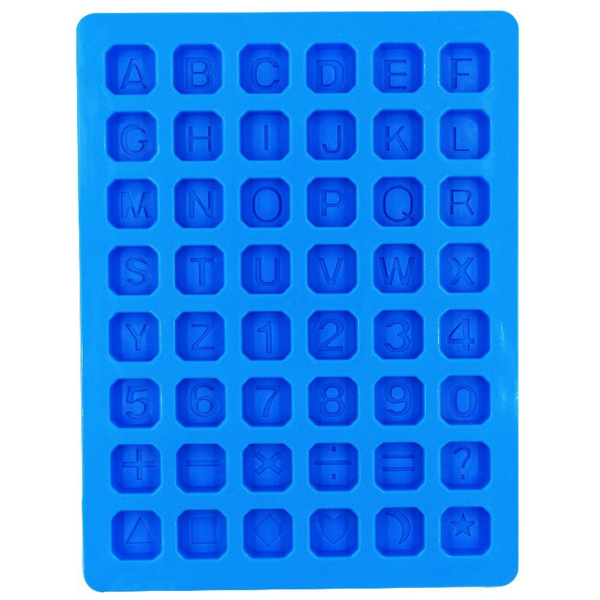 48 Cavity Alphabet Letter Number Math Sign Silicone Mold