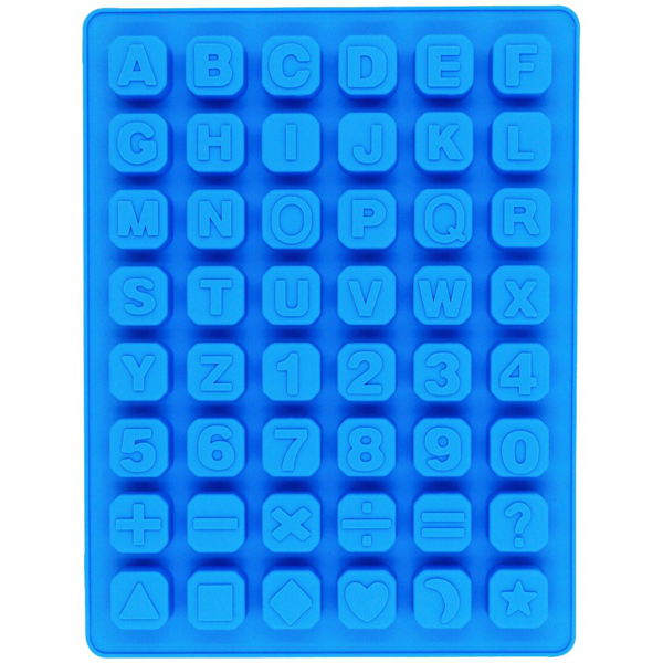 48 Cavity Alphabet Letter Number Math Sign Silicone Mold