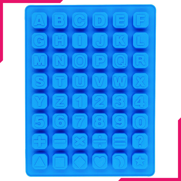 48 Cavity Alphabet Letter Number Math Sign Silicone Mold