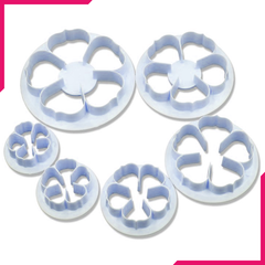 5 Petal Rose Cutter Set Of 6