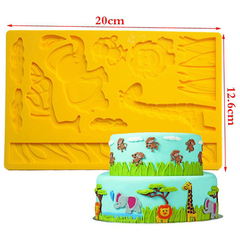 3D Lace Zoo Silicone Embossing Mould