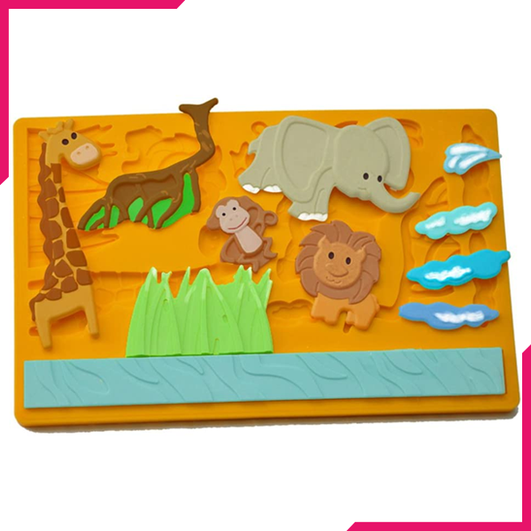 3D Lace Zoo Silicone Embossing Mould