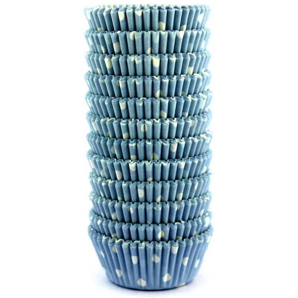 Blue Dot Mini Cupcake Liners 200pcs