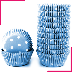 Blue Dot Mini Cupcake Liners 200pcs