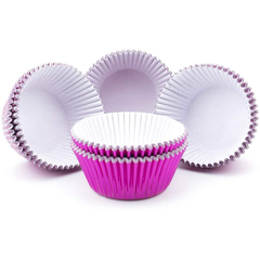 Aluminum Foil Cupcake Liner Pink 100Pcs