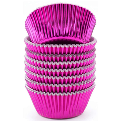 Aluminum Foil Cupcake Liner Pink 100Pcs