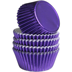 Aluminum Foil Cupcake Liner Purple 100Pcs
