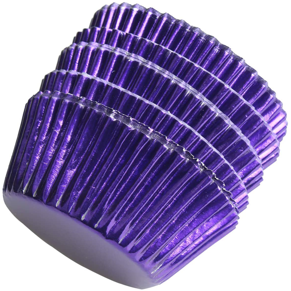 Aluminum Foil Cupcake Liner Purple 100Pcs