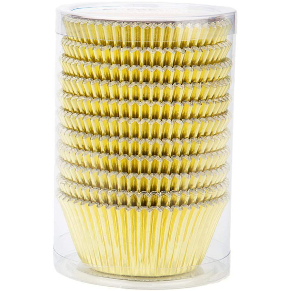 Aluminum Foil Cupcake Liner Golden 100Pcs