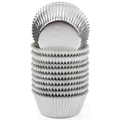 Aluminum Foil Cupcake Liner Silver 100Pcs