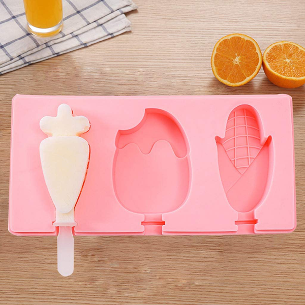 3 Cavity Popsicle Ice Cream Silicone Mold