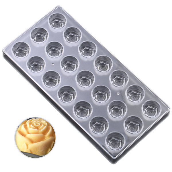 Acrylic Chocolate Mold Rose Flower