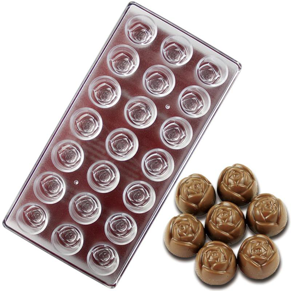Acrylic Chocolate Mold Rose Flower
